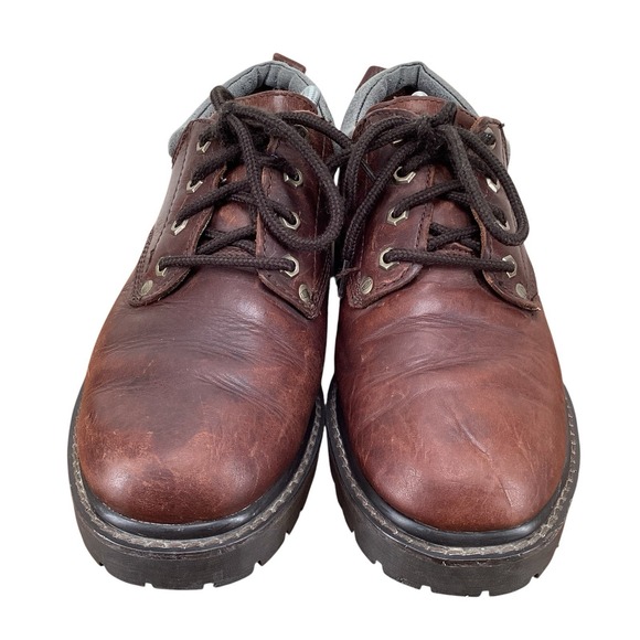 SKECHERS 6618 Tom Cats Brown Leather Lace-Up Utility Work Oxfords Men\'s Sz 10.5 main image 6